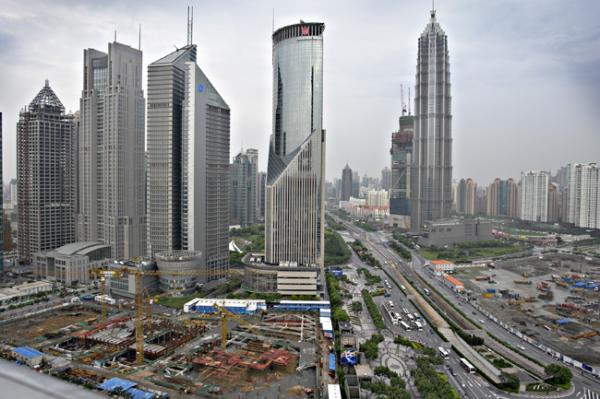 Вид на деловой центр Шанхая