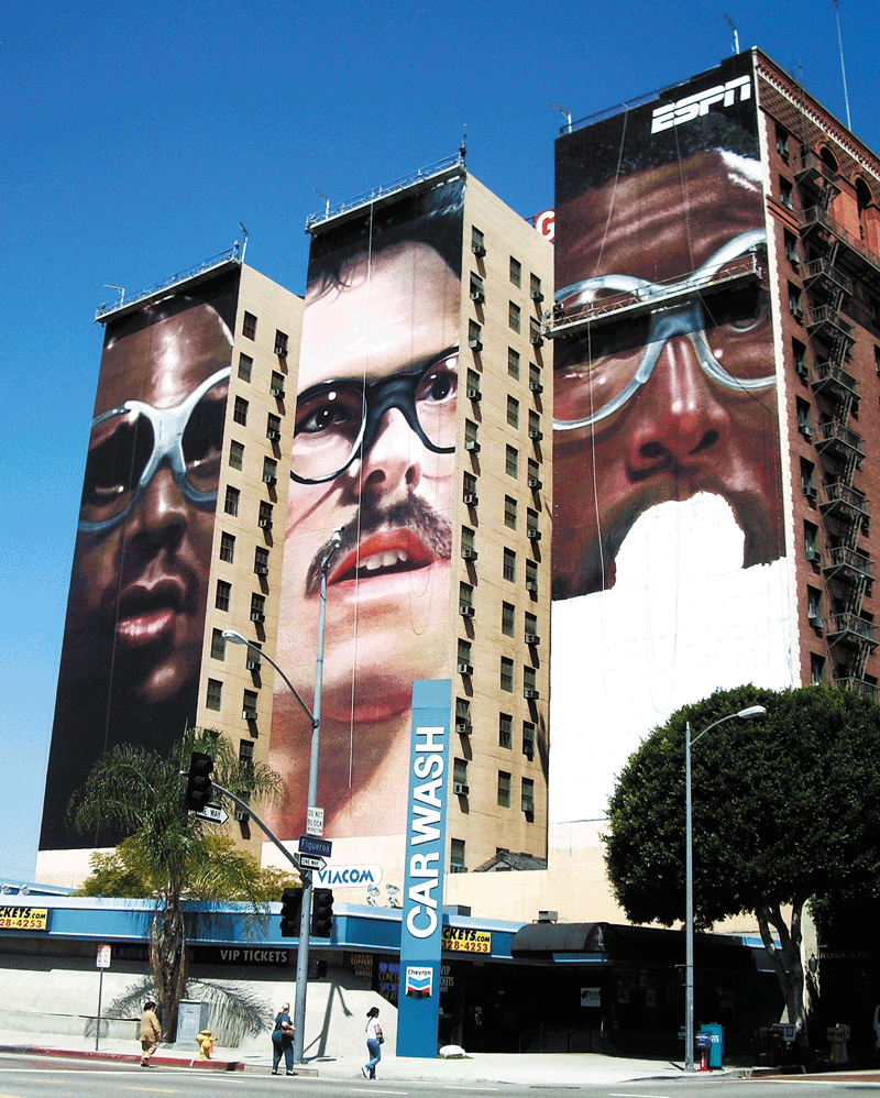 Процесс производства рисованной рекламы в Лос Анджелесе