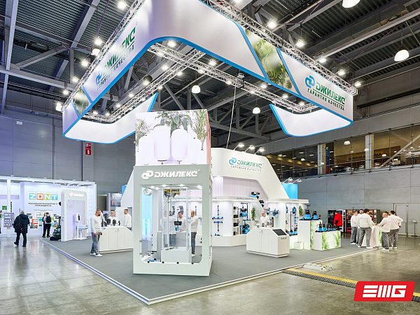 Выставочный стенд для компании «ДЖИЛЕКС»: 210 м² инженерного шоу и живой воды! — EXPOMASTER GROUP