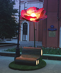 Дополнительное изображение работы Световые инсталляции цветы-светильники с диванчиками или скамейками