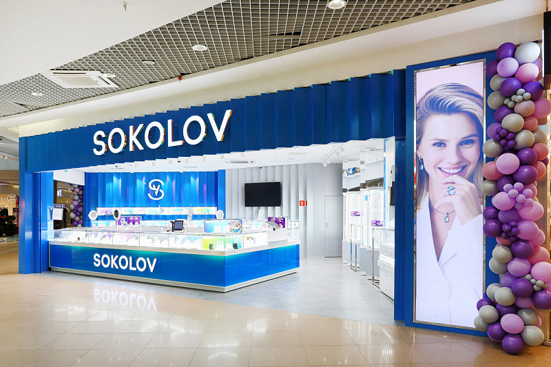 Комплексное оформление торгового пространства для сети ювелирных магазинов SOKOLOV
