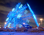 Дополнительное изображение конкурсной работы Объемная световая конструкция "Три снежинки"